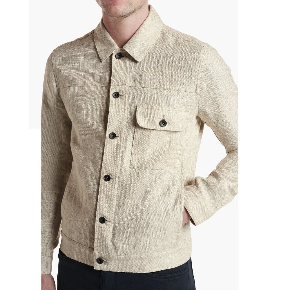 John Varvatos Tan Lightweight Shirt Jacket